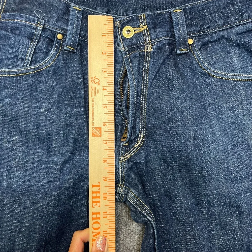 Levi's 514 Slim Straight‎ Jeans Men's Blue Denim Pockets Classic 33X34 - Flaws